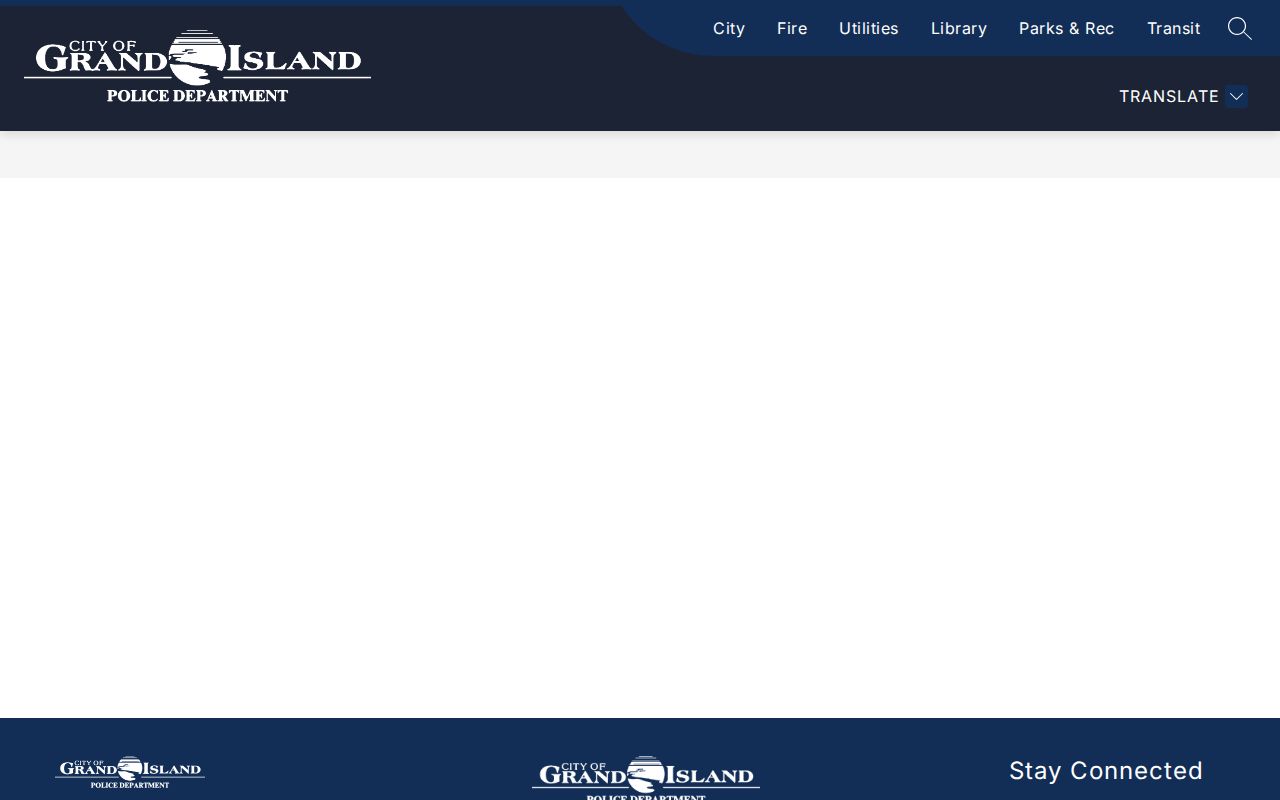 Hall County Grand Island police felony arrest record report interface
